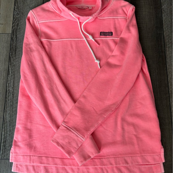 Vineyard Vines Funnel Neck Shep Color: Peach Size: S - Picture 1 of 5